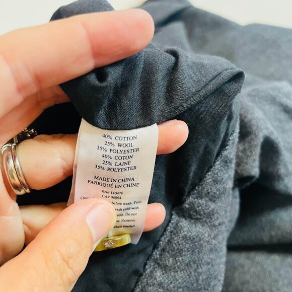 NWT Faherty Rory Pant Trouser Tweed Grey Charcoal Tailored Straight Wide Leg XXL - Picture 12 of 14